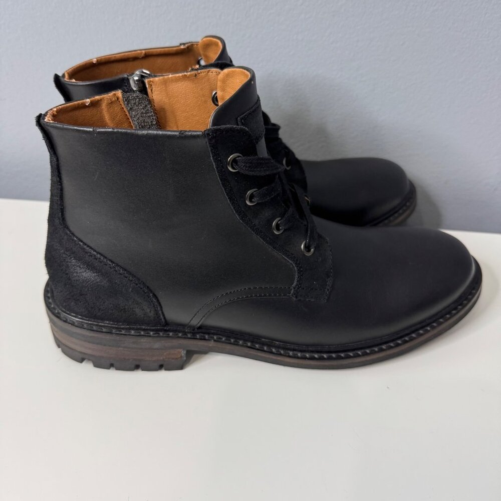SAKS FIFTH AVENUE men's leather darrell boots size 10 - Picture 4 of 12